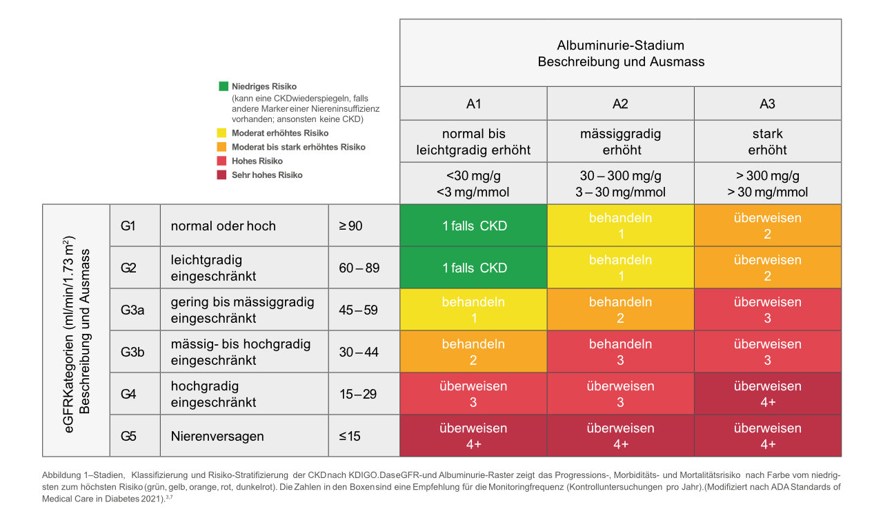 Richtlinien zu Screening und Identifikation der Chronischen Niereninsuffizienz für Allgemeinmediziner und Internisten